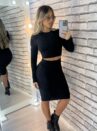 conjunto midi manga longa juju preto