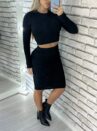 conjunto midi manga longa juju preto