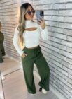cropped manga longa ariane branco