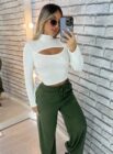 cropped manga longa ariane branco