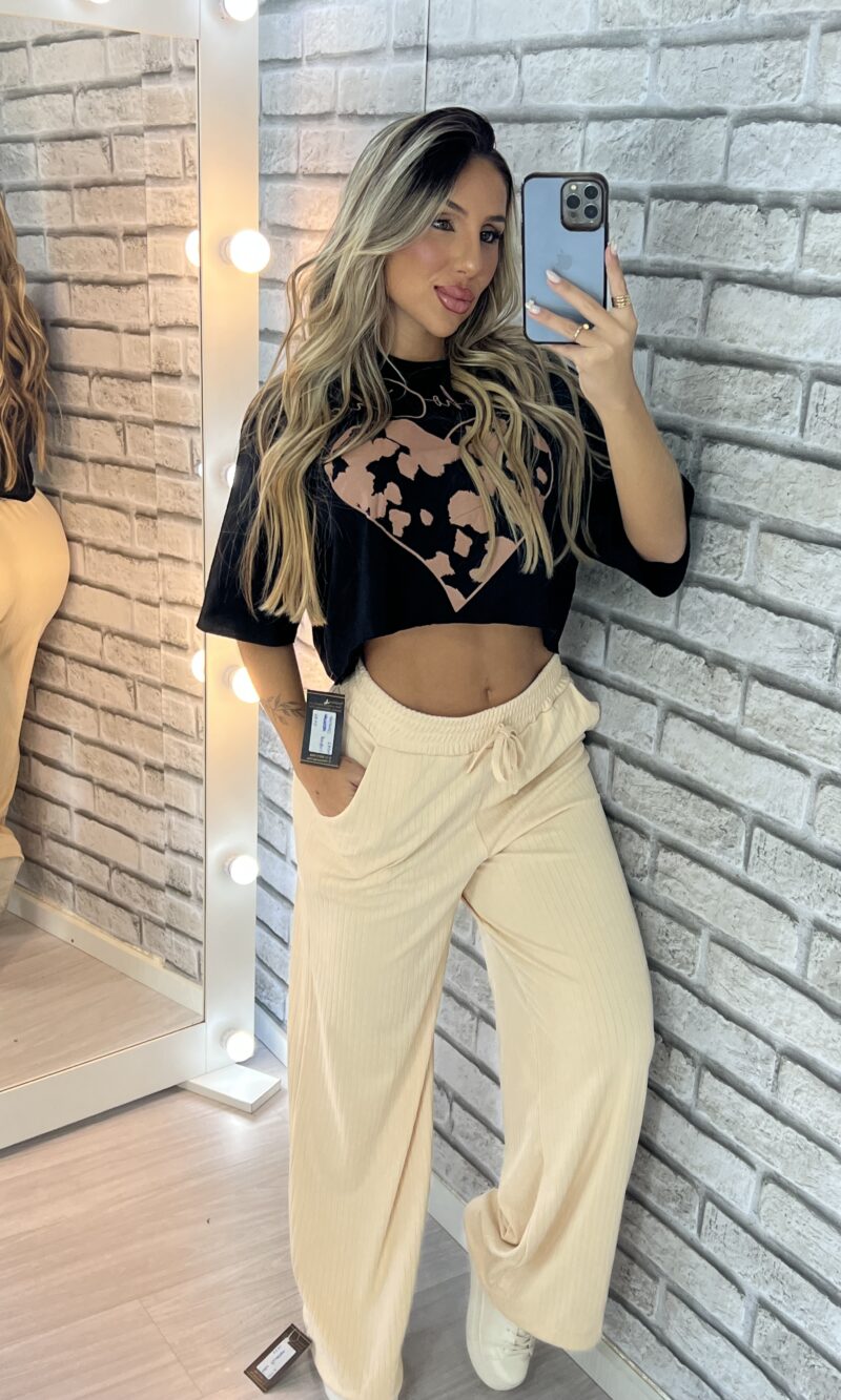 calça pantalona penelope bege