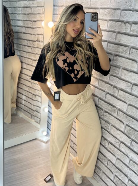 calça pantalona penelope bege