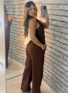 macacão rebeca marrom