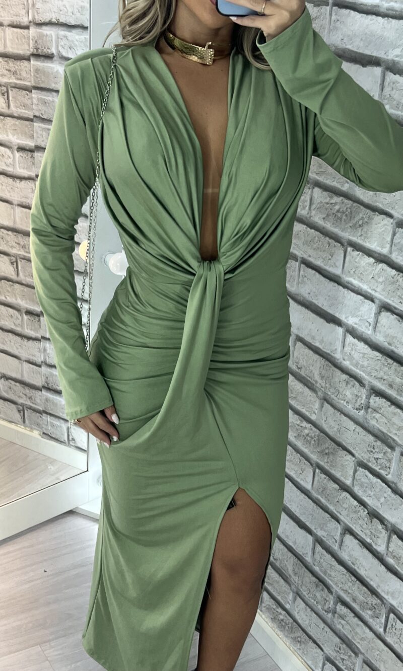 vestido longo manga longa aria verde vestido longo manga longa aria verde