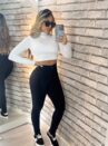 calça canelada 3d graci preto