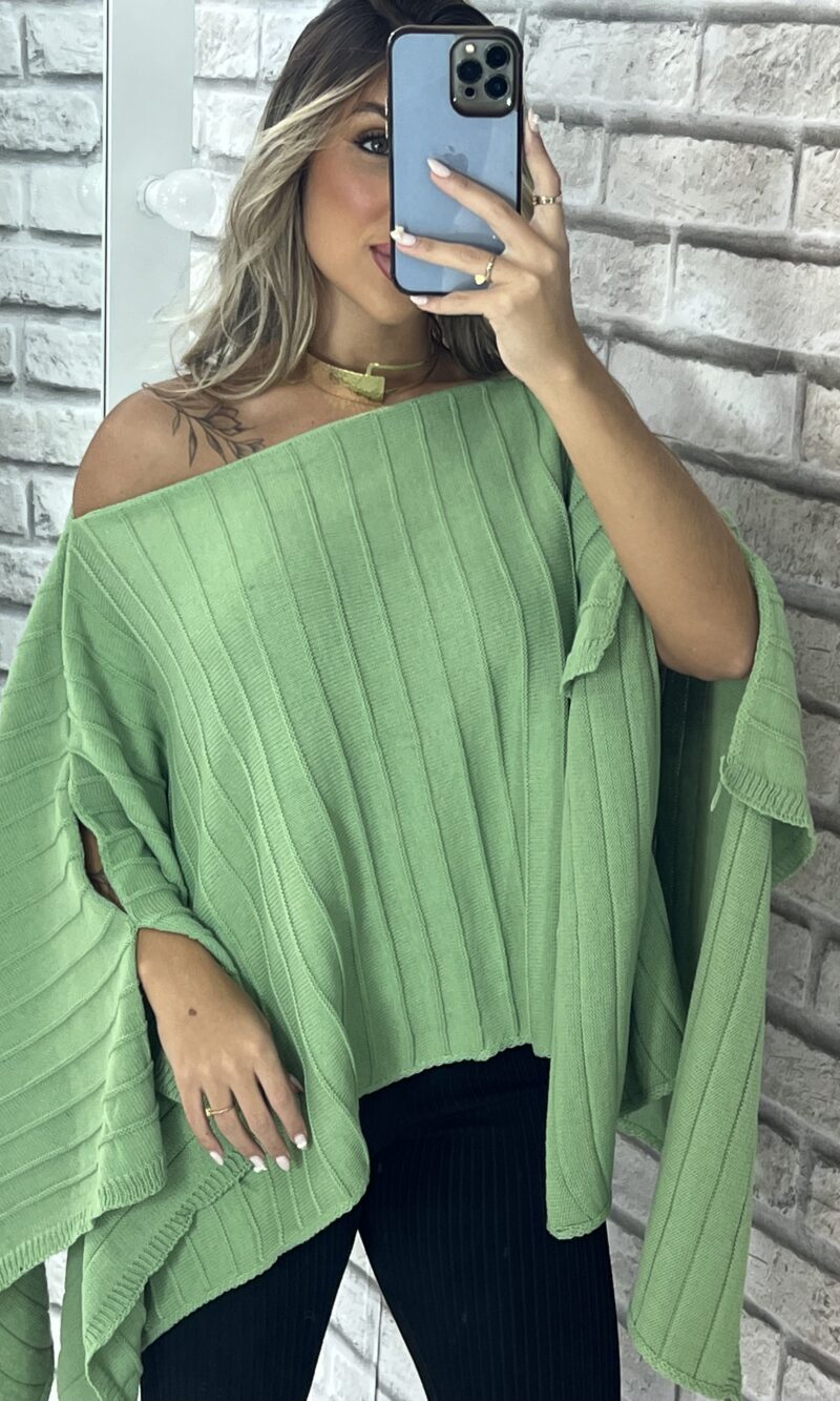 blusa capa tricô verde blusa capa tricô verde