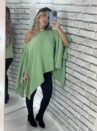 blusa capa tricô verde