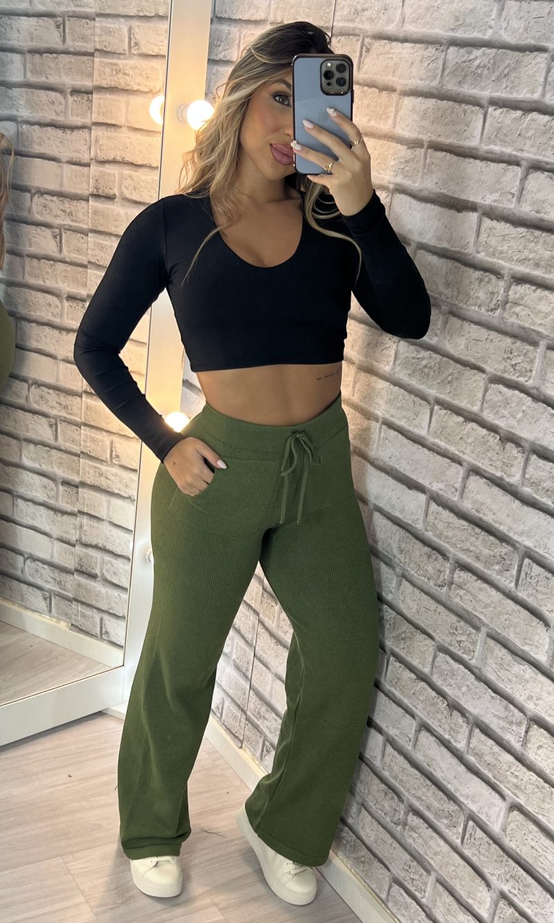 calça modal frantieska verde calça modal frantieska verde