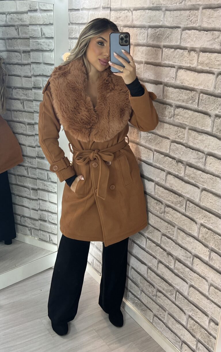 parka lã batida amelia preto