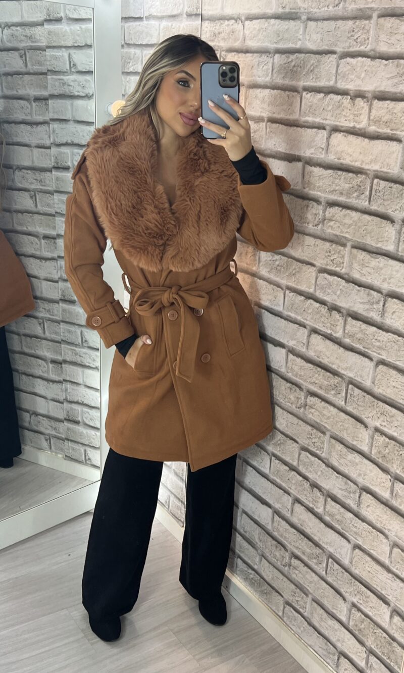 parka lã batida amelia preto
