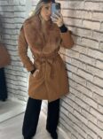 parka lã batida amelia preto