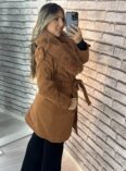 parka lã batida amelia preto