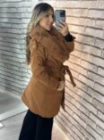 parka lã batida amelia preto