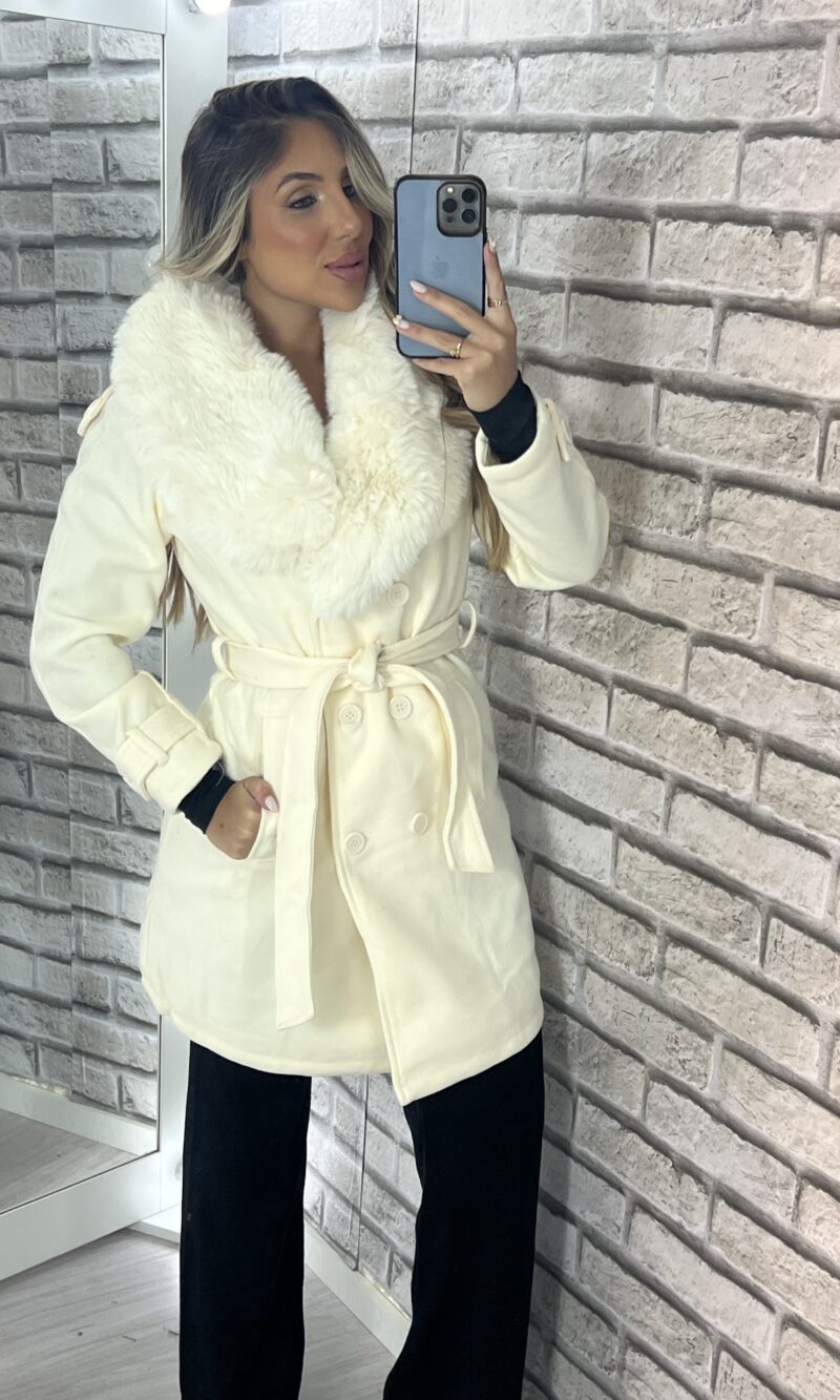 parka lã batida amelia off white