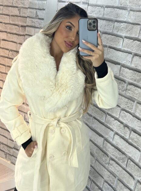 parka lã batida amelia off white