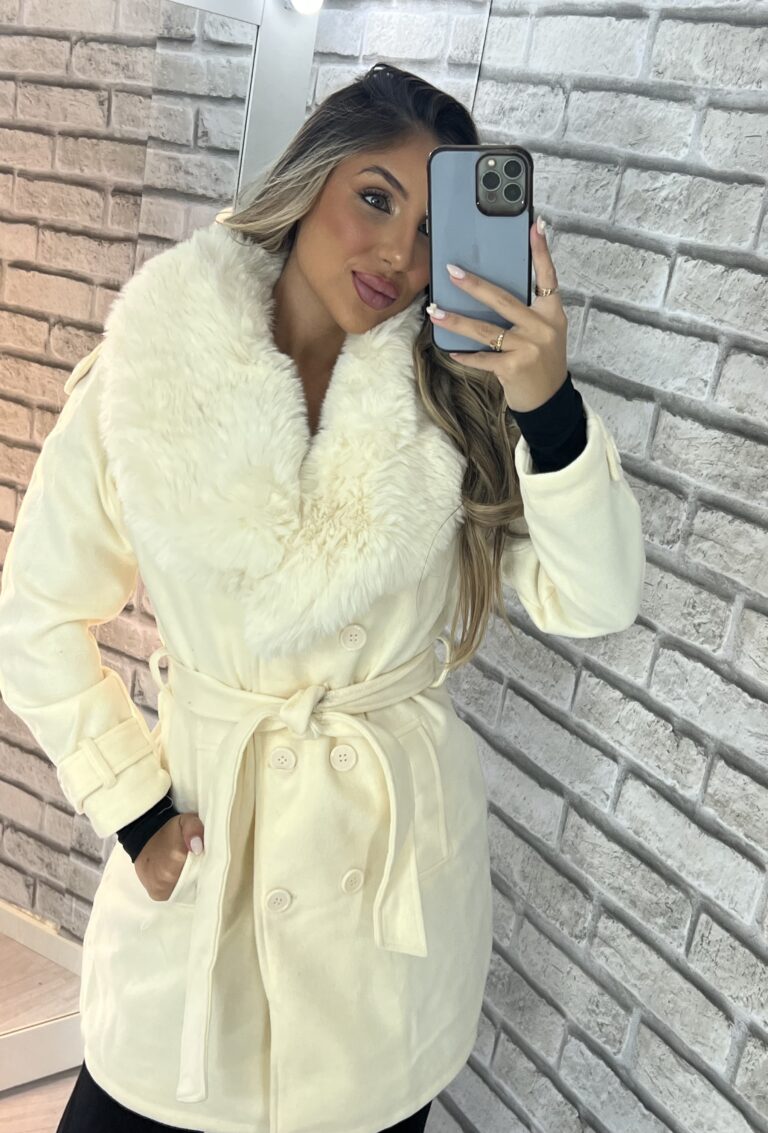 parka lã batida amelia off white