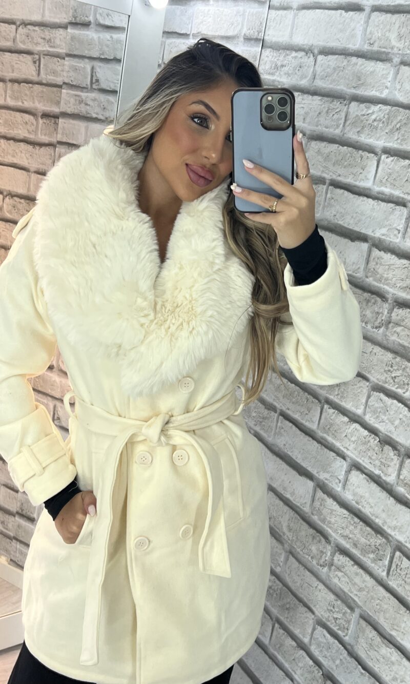 parka lã batida amelia off white