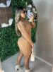 vestido manga longa lily bege