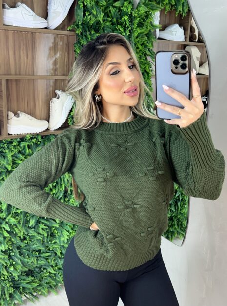 blusa tricô alice verde