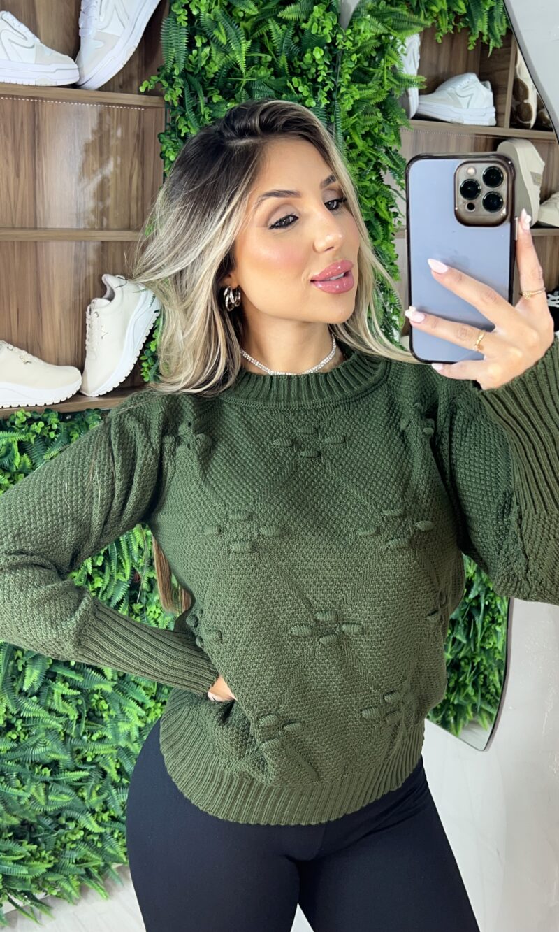 blusa tricô alice verde