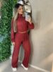 conjunto manga longa thaise vermelho