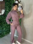 conjunto manga longa thaise lilás