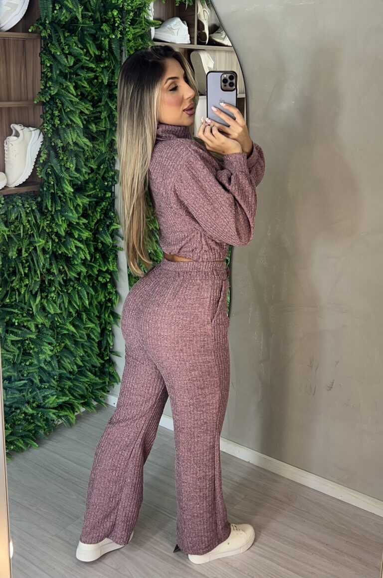 conjunto manga longa thaise lilás