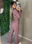 conjunto manga longa thaise lilás
