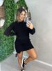 vestido tricô manga longa hana preto