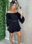 vestido macaquinho keyla preto