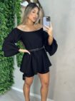 vestido macaquinho keyla preto