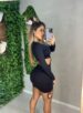 vestido manga loga vanessa preto