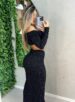 conjunto longo juliana lurex preto