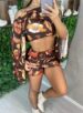 conjunto estampado celeste marrom