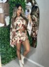 conjunto celeste bege