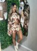 conjunto celeste bege