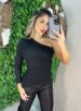blusa manga longa adriana preto