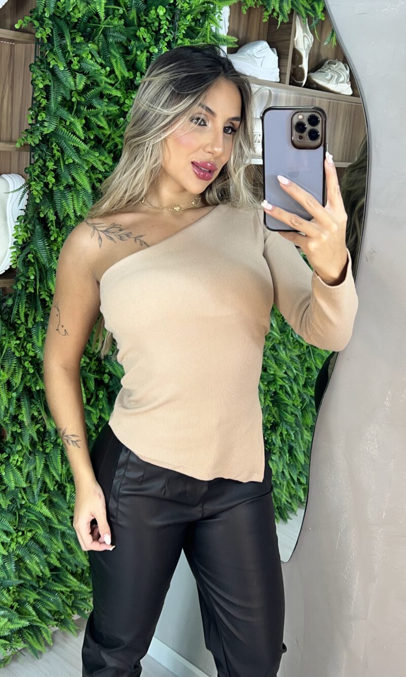 blusa manga longa adriana bege