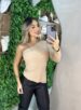 blusa manga longa adriana bege