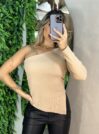 blusa manga longa adriana bege