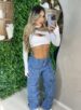 cropped manga longa marie branco