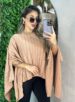 blusa capa tricô nude