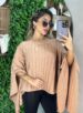 blusa capa tricô nude