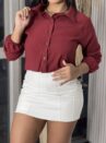 saia com short courino off white