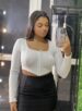cropped manga longa lunely branco