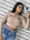 cropped manga longa ju nude