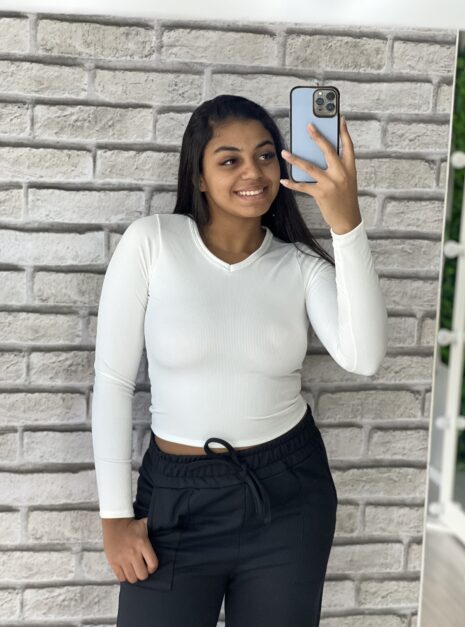 blusa manga longa flávia off white