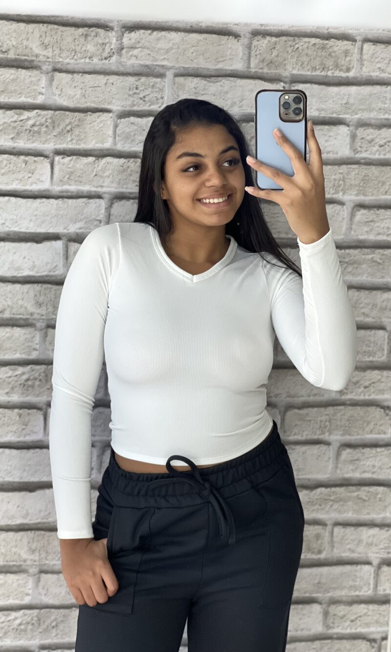 blusa manga longa flávia off white
