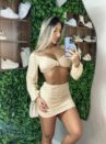 conjunto manga longa kelly bege