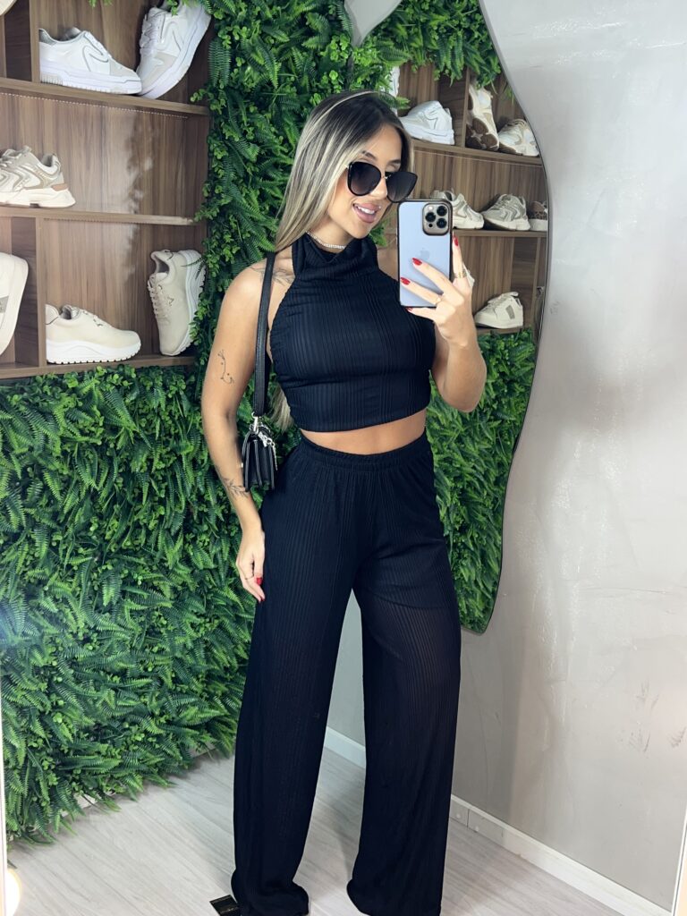 conjunto celinha preto